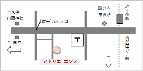 アトリエ・エンメ陶芸教室地図